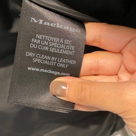 Beautiful mackage leather sleeve fur jacket - Picture 6 of 6